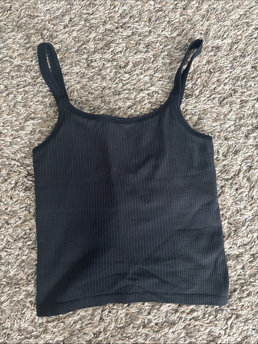 lululemon athletica Black Ribbed Tank Top